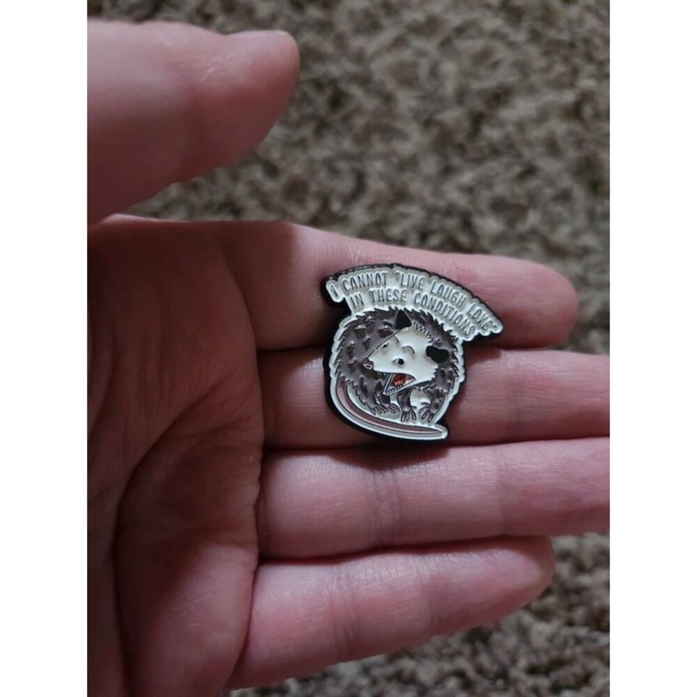Funny enamel metal pin